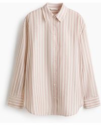 H&M - Oversized Overhemdblouse Van Lyocellmix - Lyst