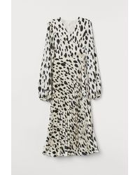 H&M Mama Geplisseerde Overslagjurk - Wit