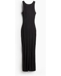 H&M - Bodycon-Kleid aus Rippstrick mit Fransendetail - Lyst