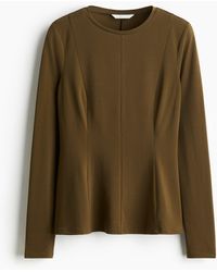 H&M - Peplumtop - Lyst