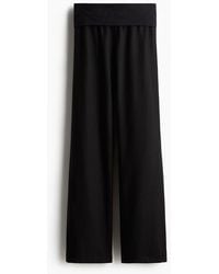 H&M - Pantalon en lin mélangé avec ceinture repliée - Lyst