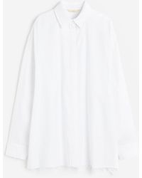 H&M Fließende Bluse mit Falten am Rücken in Weiß | Lyst CH