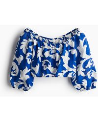H&M - Cropped Bluse - Lyst