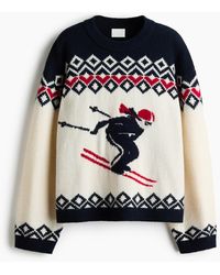 H&M - Jacquardgebreide Trui - Lyst
