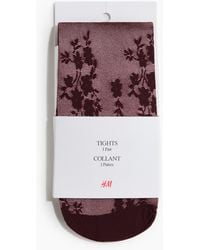 H&M - Gemusterte Strumpfhose - Lyst