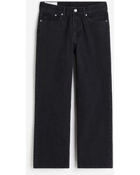 H&M - Straight Relaxed High Jeans - Lyst