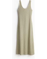 H&M - Maxikleid aus strukturiertem Jersey - Lyst