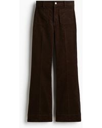 H&M - Flared Corduroy Broek - Lyst