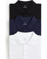 H&M - Set Van 3 Poloshirts - Lyst