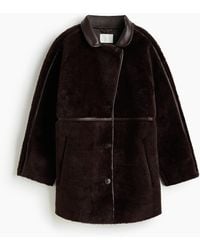 H&M - Manteau duveteux - Lyst