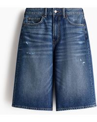 H&M - Denim Bermudashort - Lyst