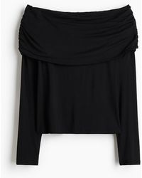 H&M - Off-Shoulder-Shirt - Lyst