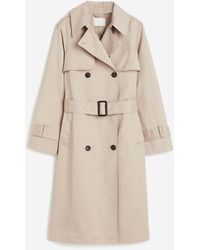 H&M - Double-breasted Trenchcoat Van Twill - Lyst