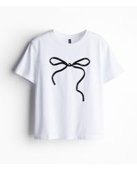 H&M - T-Shirt mit Motiv - Lyst
