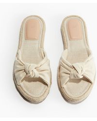 H&M - Espadrille-slippers Met Geknoopt Detail - Lyst