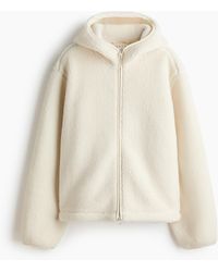 H&M - Teddy-Sportjacke mit Kapuze in Loose Fit - Lyst
