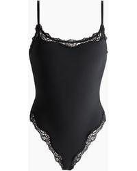H&M - Mikrofaser-Body mit wattierten Cups - Lyst