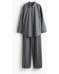 H&M - Pyjama Van Katoenen Flanel - Lyst
