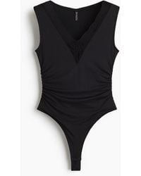 H&M - Tangabody mit Spitze - Lyst