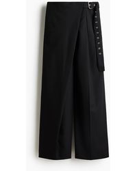 H&M - Broek Van Wolmix Met Overslag - Lyst
