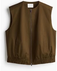 H&M - Veste Sans Manches En Twill - Lyst