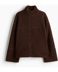 H&M - Jacke aus Teddyfleece mit Frontreissverschluss - Lyst