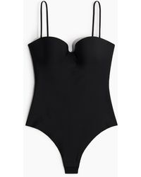 H&M - Mikrofaser-Body mit wattierten Cups - Lyst