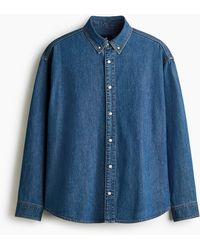 H&M - Denim Overhemd - Lyst