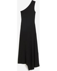 H&M - One-Shoulder-Kleid aus Rippstrick - Lyst