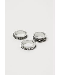 H&M 3er-Pack Ringe - Grau