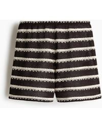 H&M - Gebreide Pull-on Short - Lyst