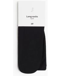 H&M - Lange Socken aus Mesh - Lyst