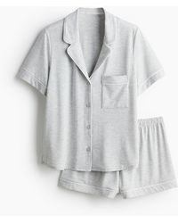 H&M - Pyjama mit Oberteil und Shorts - Lyst