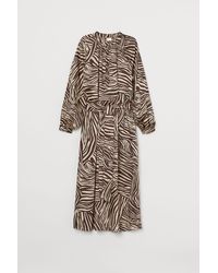 H&M Jurk Met Strikceintuur - Naturel