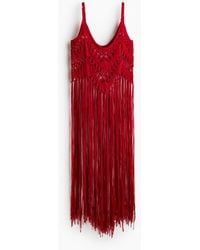 H&M - Top in Ajourstrick mit Fransen - Lyst