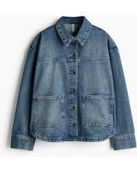H&M - Twill Shacket - Lyst