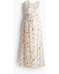 H&M - MAMA Langes Kleid mit Schleife - Lyst