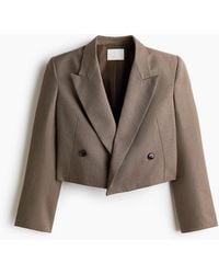 H&M - Korte Double-breasted Blazer - Lyst