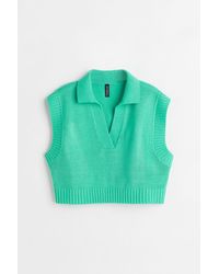 H&M Collared Jumper Vest - Green
