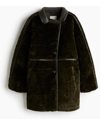 H&M - Flauschiger Mantel - Lyst