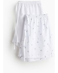 H&M - Lot de 2 shorts de pyjama en popeline de coton - Lyst