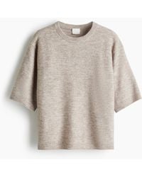 H&M - Gestricktes T-Shirt - Lyst