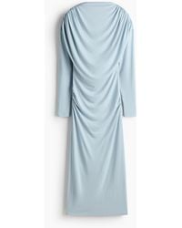 H&M - Gedrapeerde Tricot Jurk - Lyst