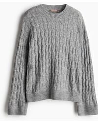 H&M - Pullover mit Zopfmuster - Lyst