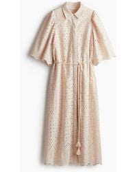 H&M - Blusenkleid mit Broderie Anglaise - Lyst