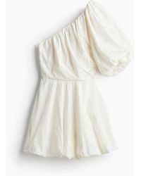 H&M - One-Shoulder-Kleid mit Ballonrock - Lyst