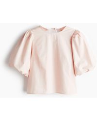 H&M - Bluse mit Puffärmeln - Lyst