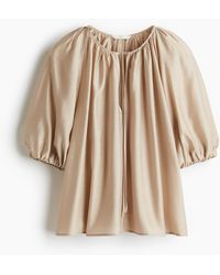 H&M - Bluse mit Ballonärmeln - Lyst