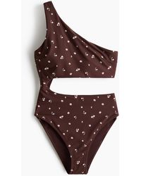 H&M - One-shoulderbadpak Met Padded Cups - Lyst
