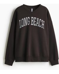 H&M - Oversized Sweater Met V-hals - Lyst